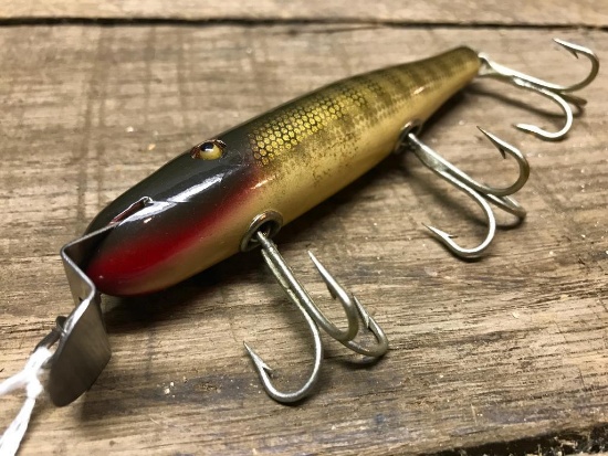 Creek Chub Bait Company Wooden Fishing Lure "Natural Pikie"