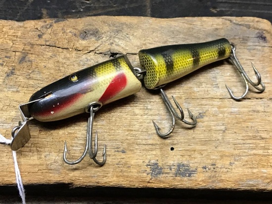 Creek Chub Bait Company Wooden Jointed Fishing Lure "Pikie Minnow"