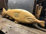 Large Carved Fish Eating Another Fish