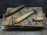 (3) Wooden Fishing Lures