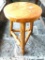 Hand Carved Wood Stool from Canada, Approx. 23 Inches Tall