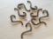 Group of 8 Antique Hooks, Five Inches Tall
