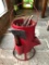 Vintage Coal Bucket with Dispenser Door, and Side Tool Holders, Comes with Hatchet, 15 Inches Tall
