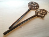 (2) Vintage Wicker Rug Beaters