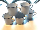 (5) Vintage Graniteware Cups