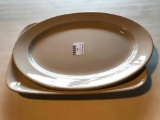 (2) Ironstone Platters-Oval & Rectangular