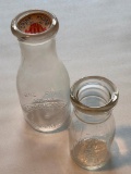(2) Vintage Milk Bottles-(1) From Mechansburg, Ohio