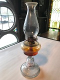Antique Oil Lamp, 19 Inches Tall
