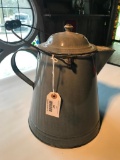 Antique Granite Ware Coffee Pot, Approx, 12 Inch Tall