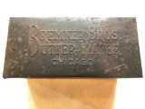 Bremner Bros. Butter Wafer, Chicago Tin, 9 Inches Wide and 4 1/2 Inches Tall