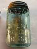 Mason Patent Nov. 30, 1858 Jar with Lid