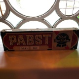Vintage Pabst Blue Ribbon Lighted Beer Sign, Working, 33 1/2 Inches Long, 9 1/2 Inches Tall