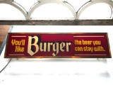 Vintage Burger, Lighted Beer Sign, 3 Feet Long and 9 Inches Tall, Works