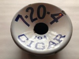 Porcelain, 10 Cent Cigar, Spittoon Lid on Fiber Board Base, 9 Inch Diameter