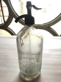 T & W Corey Bottlers, Springfield Ohio, Soda Siphon Bottle, With Big chip on the Bottom