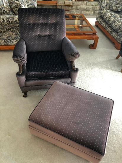 Upholstered Armchair W/Matching Ottoman-Townsend Upholstery Shop In Fairborn