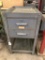 Smaller, Two Drawer, Steel Cabinet with Inset Top, 32 Inches Tall, 18 Inches Wide