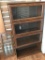 Contemporary, Fiber Board Barrister Bookcase, 59 Inches Tall and 39 1/2 Inches Wide