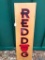 Red Dog Beer advertising Sign On Wood