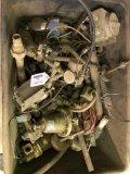 Large Tote of Oilers, Valves and Plumbing Items