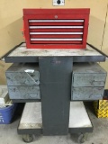 Roll Around Cart W/4-Drawer Toolbox On Top