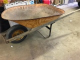 Older Wheelbarrow W/Pneumatic Wheel