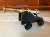 Small Cast Iron Toy Cannon, 4 1/2 Inches Long