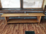 Locker Room Wood Bench, 69 1/2 Inches Long and 9 1/2 Inches Wide