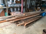 Large Lot Of Rought Cut Lumber + Baseboard Moulding