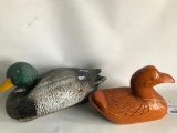 Duck Decoy & Wooden Carved Duck