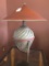 Pottery Decorator Lamp In Iron Frame