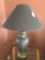 Embossed Ceramic Decorator Lamp W/Shade
