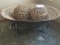 Decorator Woven Bowl In Iron Stand W/Vine Balls