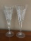 (2) Matching Waterford Crystal Toasting Flutes