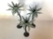 Three Metal, Palm Tree Candle Holder, Tallest is 14 Inches Tall