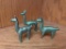 (3) Brass Alpaca Figurines