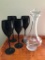 Liquor Decanter & (4) Glasses