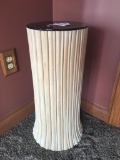 Wooden Pedestal/Stand W/Glass Top