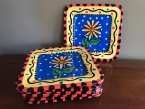 (8) Chris Bubany Hand-Painted Snack Plates