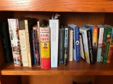 Shelf Of Books Are Mostly Coooking & Novels