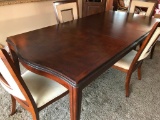 Contemporary Dining Room Table W/(4) Chairs & (2) Leaves