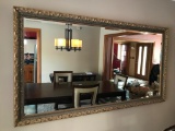 Beautiful Beveled Wall Mirror In Gold Gilt Frame