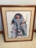 Framed & Matted Norman Rockwell Print