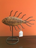 Wood & Iron Fish Sculpture