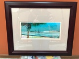 Framed & Matted Watercolor Of Key West-Artist Signed