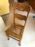 Oak, Cane Bottom, Claw Foot Dinning Chair