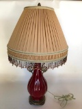 Ceramic and Metal Decorator Lamp, Approx. 30 Inches Tall
