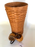 Two Hanging, Herb Style Longaberger Baskets and an Umbrella/Waste Basket