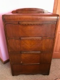 Depression Era Waterfall 4-Drawer Chest