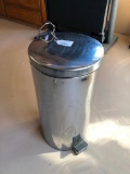 Chrome, Lift Top Garbage Can, 2 Feet Tall